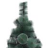 vidaXL Artificial Pre-lit Christmas Tree with Ball Set Green 70.9" PET