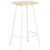 vidaXL Bar Stool Set of 2 Bleached wood, White