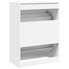 vidaXL Shoe Cabinet White Engineered wood Tall Shoe Cabinet