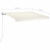 vidaXL Retractable Awning Cream Powder-coated Aluminum 137.8x98.4 in