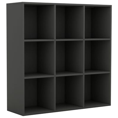 vidaXL Book Cabinet Gray 38.6"x11.4"x38.4" Engineered Wood