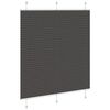 vidaXL Pleated Blind Black 100% polyester 45.3 x 39.4 in