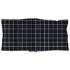 vidaXL Lowback Chair Cushion Set of 2 Black Check Pattern