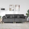 vidaXL Fabric Sofa with Cushion Dark Grey 208 cm fabric