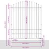 vidaXL Garden Fence 8 pcs Grey 66.93 x 88.58 in Powder-Coated Steel