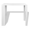 vidaXL Kitchen Table High Gloss White MDF Standard Bar Table