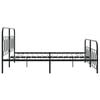 vidaXL Bed Frame Black Steel 71x79 in Super King Bed Frame Rectangular