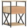 vidaXL Nightstand Sonoma Oak Engineered wood, iron 15.7x16.5x21.7 in