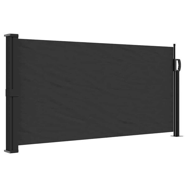 vidaXL Retractable Side Awning Black