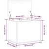 vidaXL Storage Box with Storage Artisan oak 23.62 x 16.54 x 18.11 in