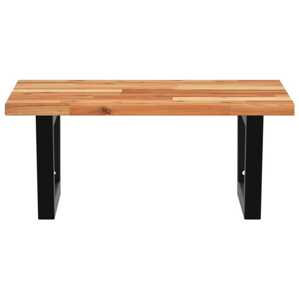 vidaXL Basin Shelf Wall Mounted Steel and Solid Wood Acacia