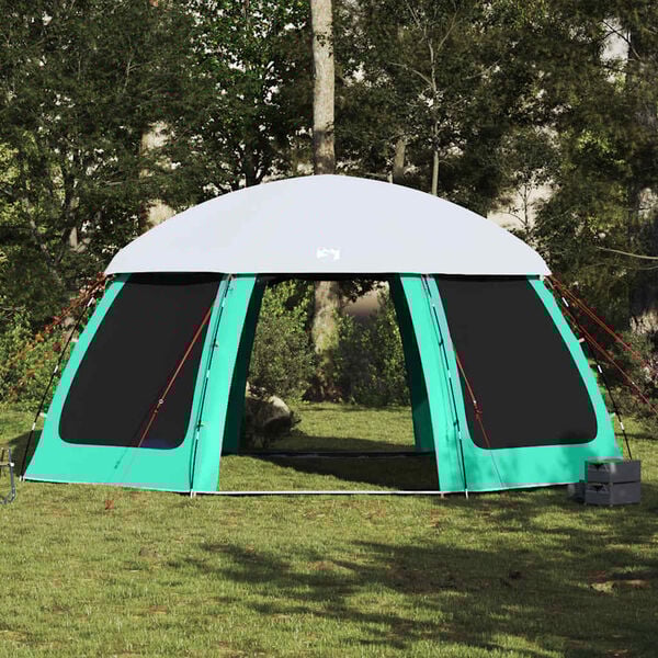 vidaXL Pool Tent with Removable Fly & Mesh Walls Sea Green 200.8x200.8"