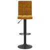 vidaXL Bar Stool Set of 2 Brown Velvet, Steel Height-Adjustable Swivel