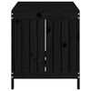 vidaXL Garden Storage Box Black Solid pine wood Medium