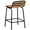 vidaXL Bar Stool Set of 4 Brown and black Solid rough mango wood, iron