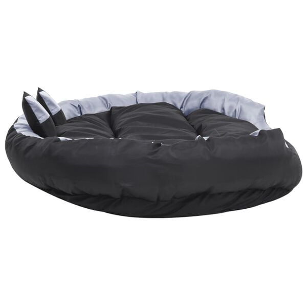 vidaXL Dog Cushion Grey and Black 420D Oxford fabric with PU coating