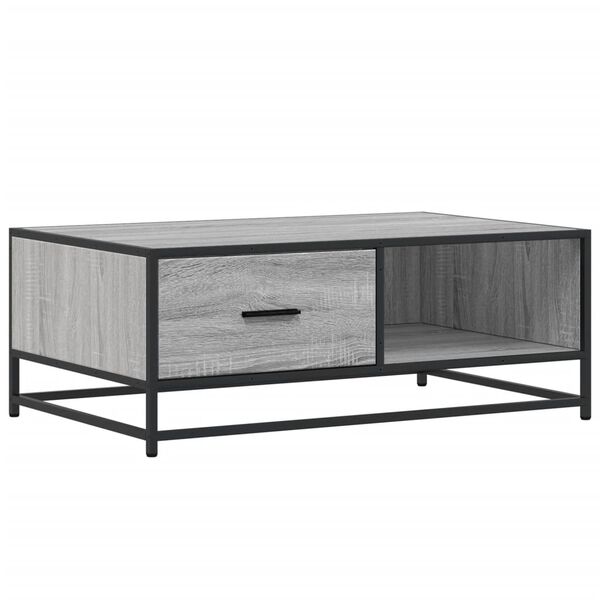 vidaXL Coffee Table Grey Sonoma Engineered wood and metal