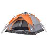 vidaXL Camping Tent Dome 4-Person Gray and Orange Quick Release