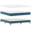 vidaXL Box Spring Bed with Headboard Dark blue 70.9" x 78.7" Velvet