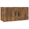 vidaXL Wall-mounted TV Cabinet Set of 2 Smoked Oak Engineered wood