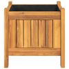 vidaXL Patio Planter with Liner 12.2x12.2x11.8" Solid Wood Acacia