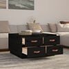 vidaXL Coffee Table Black Solid Pine Wood 31.5in x 31.5in Coffee Table