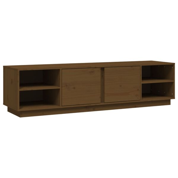 vidaXL TV Cabinet Honey brown Solid pine wood Large TV Cabinet