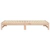 vidaXL Day Bed Natural Wood Solid Pine Wood Standard Double Pull-Out