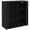 vidaXL Highboard Black Oak 31.50 x 12.99 x 59.06 in Engineered Wood