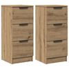 vidaXL Sideboard Set of 2 Artisan Oak Engineered Wood Small Sideboard
