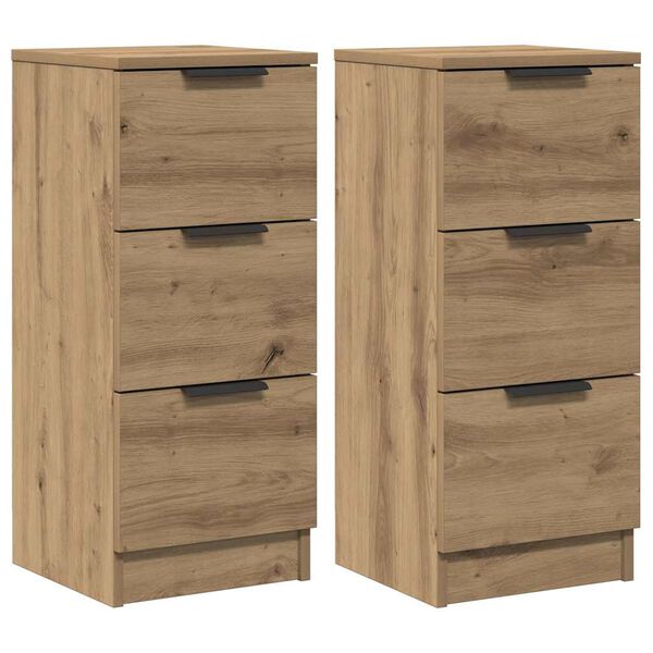 vidaXL Sideboard Set of 2 Artisan Oak Engineered Wood Small Sideboard
