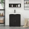vidaXL Bathroom Cabinet Set TULUM Black 23.62 x 13.39 x 24.80 in