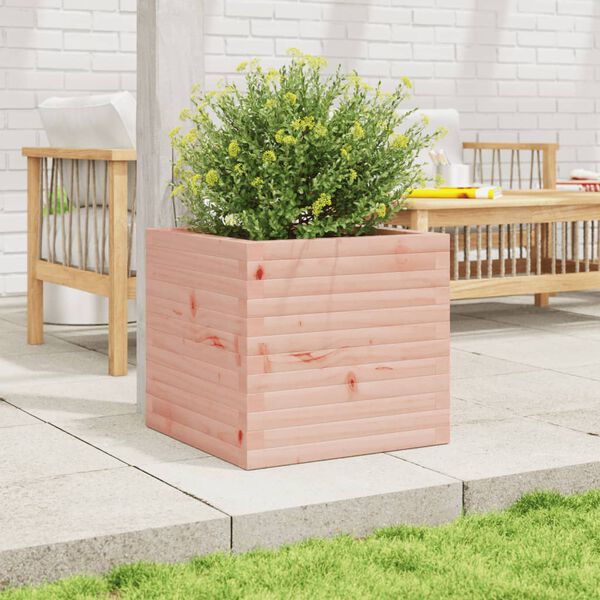 vidaXL Garden Planter Natural wood Solid douglas wood 19.7x19.7x18.1 in