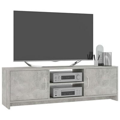 vidaXL TV Stand Concrete Gray 47.2"x11.8"x14.8" Engineered Wood