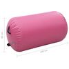 vidaXL Inflatable Gymnastic Roll with Pump 39.4"x23.6" PVC Pink