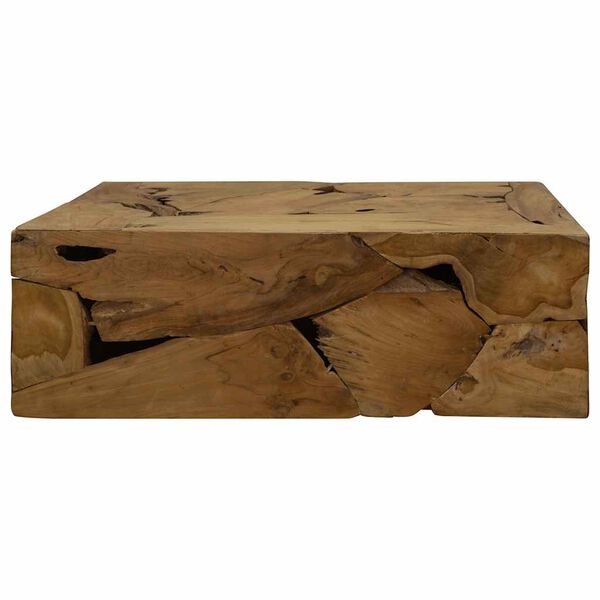 vidaXL Coffee Table Brown Genuine teak 35.4 x 19.7 x 11.8 in Durable