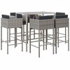 vidaXL Garden Bar Set Grey, Black, Dark grey