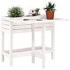 vidaXL Garden Planter White Solid Pine Wood Medium Foldable