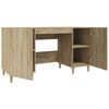 vidaXL Desk Sonoma Oak Engineered Wood Medium Desk Rectangular