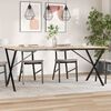 vidaXL Dining Table Leg Black Powder-coated steel 70.9 x 31.5 x 28.7 in