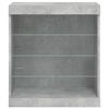 vidaXL Sideboard Concrete Grey Engineered Wood, Glass Medium Sideboard