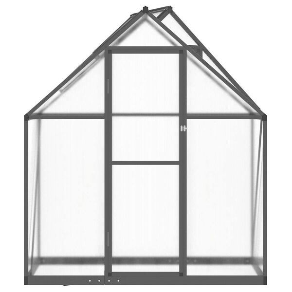 vidaXL Greenhouse Anthracite and clear Aluminum, Polycarbonate Medium