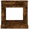 vidaXL Fireplace Surround Smoked Oak 35.4x11.8x35.4" Engineered Wood