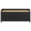 vidaXL Storage Bench Black Poly rattan 47.2 in Storage Bench
