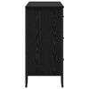 vidaXL Chest of Drawers Black oak 91 x 35.5 x 74.5 cm Engineered wood