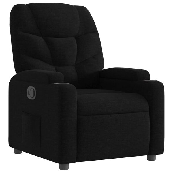 vidaXL Recliner Chair Black Fabric (100% polyester), metal, plywood
