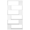 vidaXL Book Cabinet Room Divider High gloss white Engineered wood
