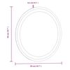 vidaXL LED Bathroom Mirror Glass 19.7 in diameter Modern Round Vanity