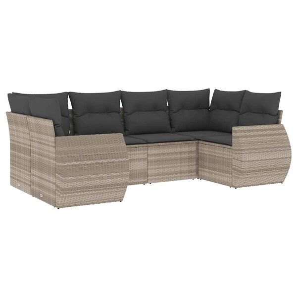 vidaXL Garden Sofa Set Light Grey, Dark Grey