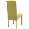 vidaXL Dining Chair Set of 6 Green Fabric and wooden frame Standard